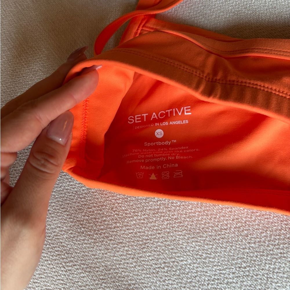 SET ACTIVE Orange Sportbody set - Picture 2 of 3